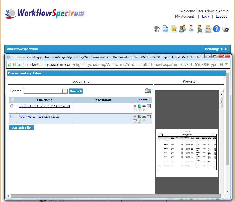 Workflowspectrum Clinicspectrum